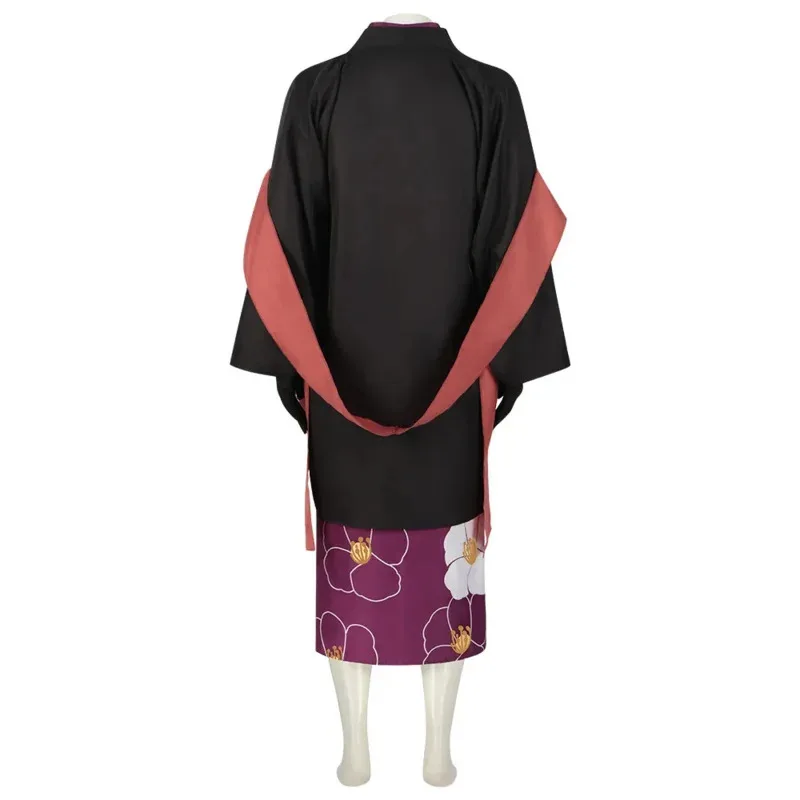 Sky02 อะนิเมะสีฟ้าล็อค CHIgiri Hyoma คอสเพลย์เครื่องแต่งกายฮาโลวีนบทบาทเล่นชุดกิโมโนเข็มขัดถุงมือ Wraps ผู้ชายวิกผมสีแดง Fu88Ji