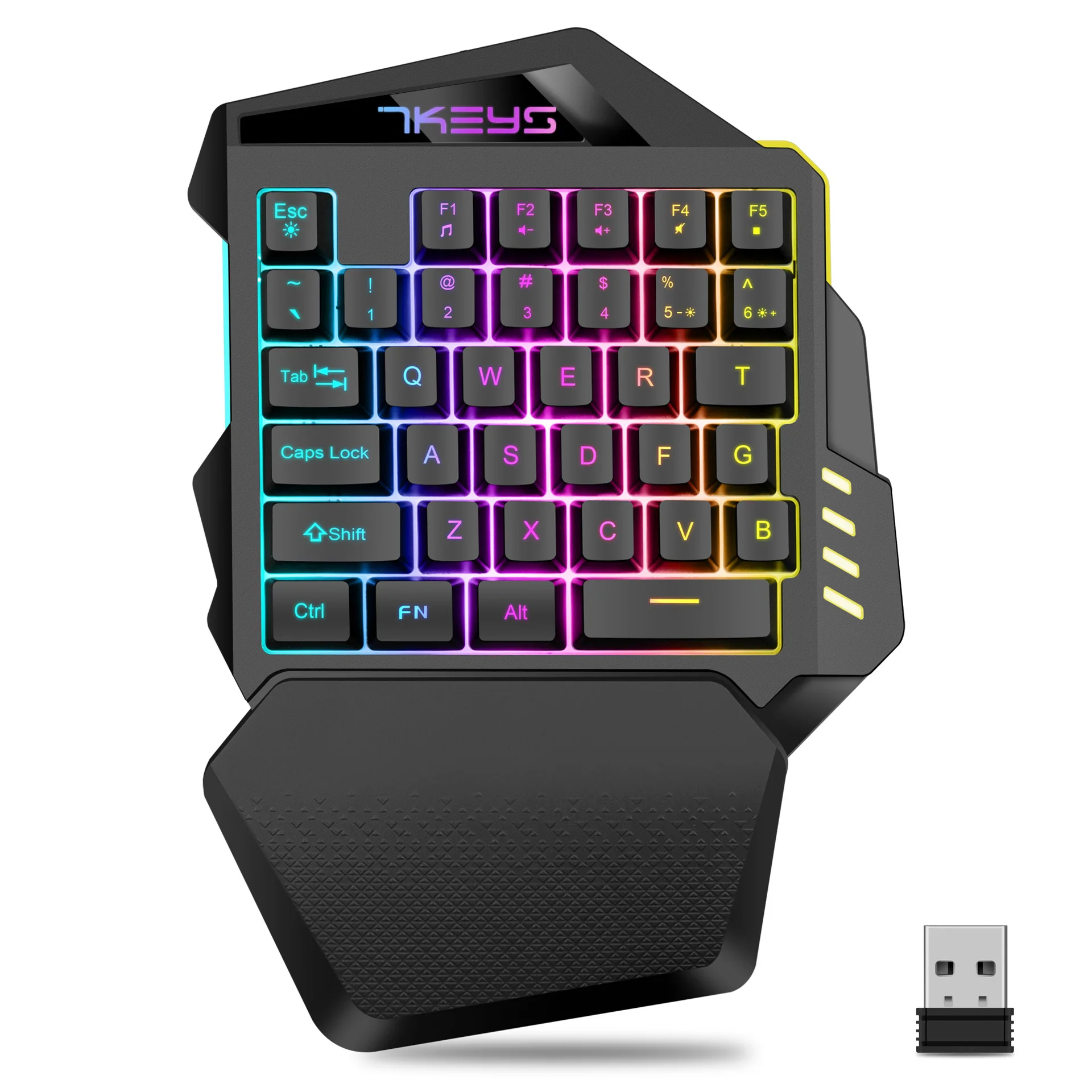 

One-handed gaming keyboard 2.4G wireless charging model RGB luminous left-handed gaming keyboard