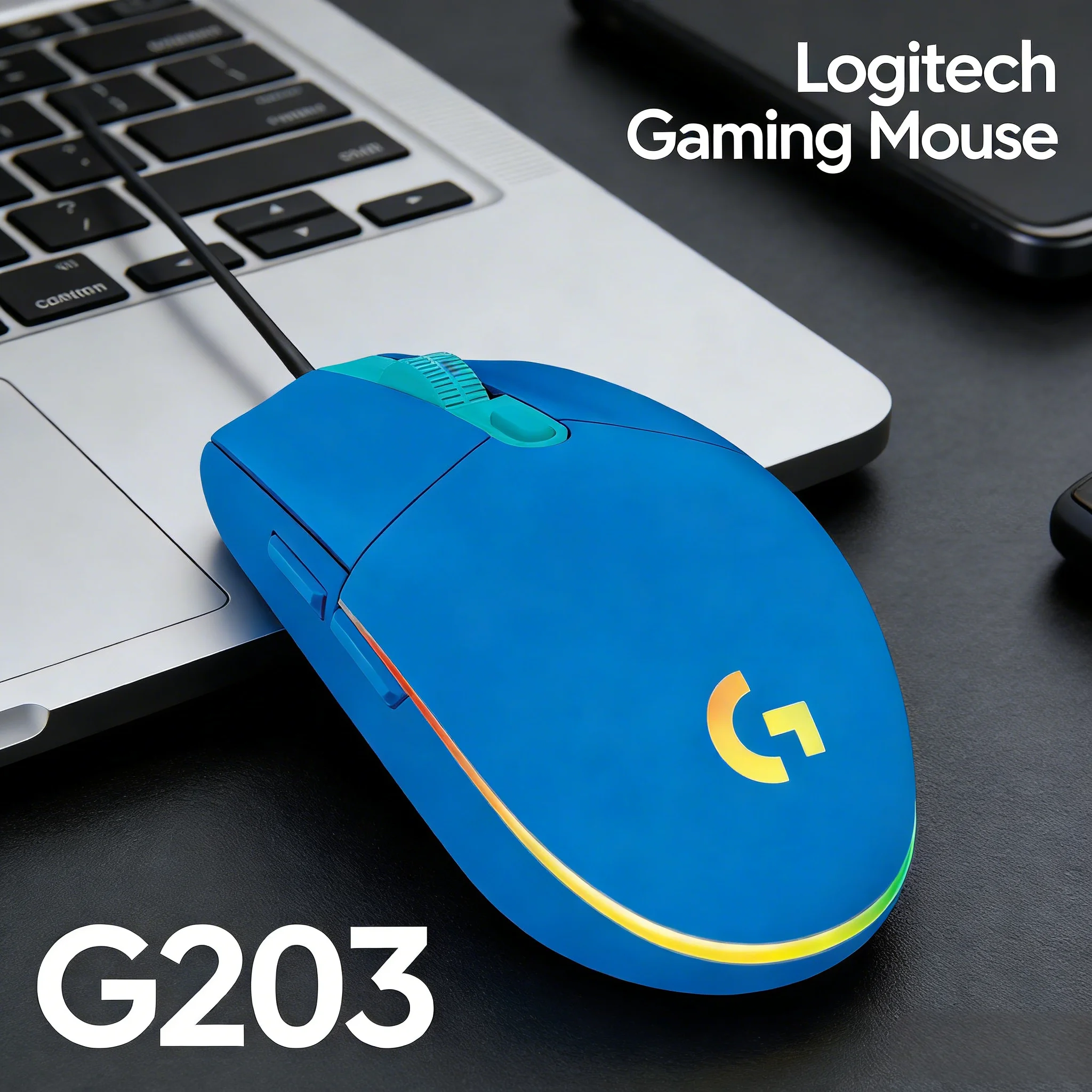 

Игровая мышь Logitech G203 с частотой отклика 1 мс, RGB-подсветкой для ПК