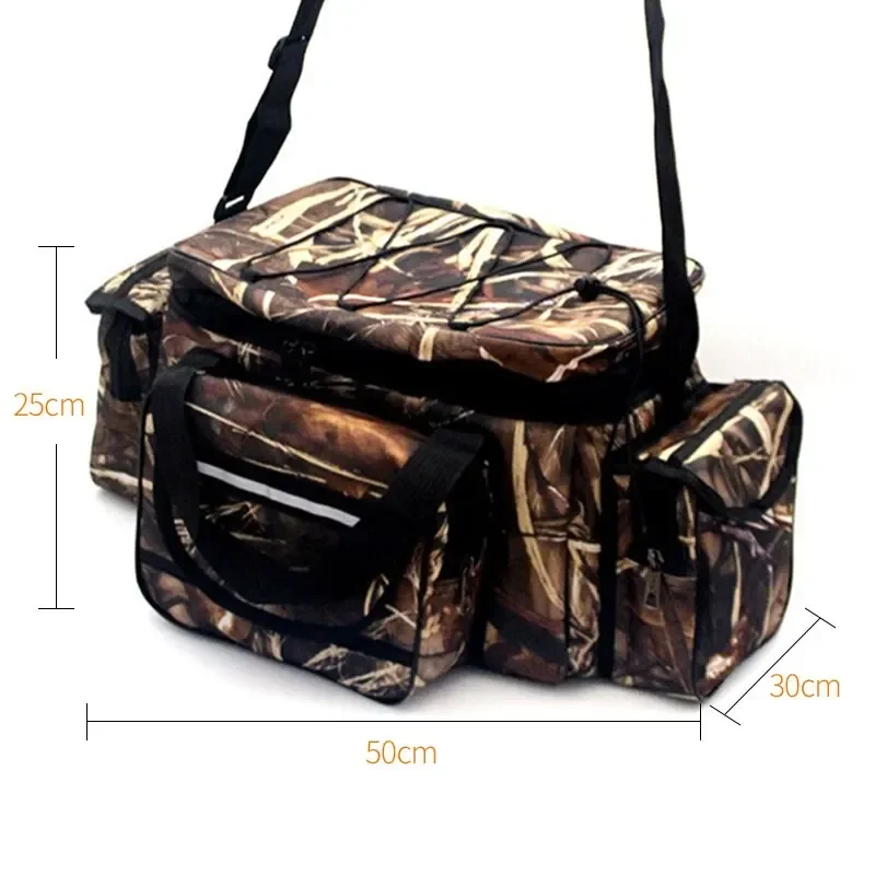 Waterproof Fishing Bag Nylon Large Capacity Multi Purpose Fishing Tackle Two Layer Waterproof Outdoor Shoulder Bags