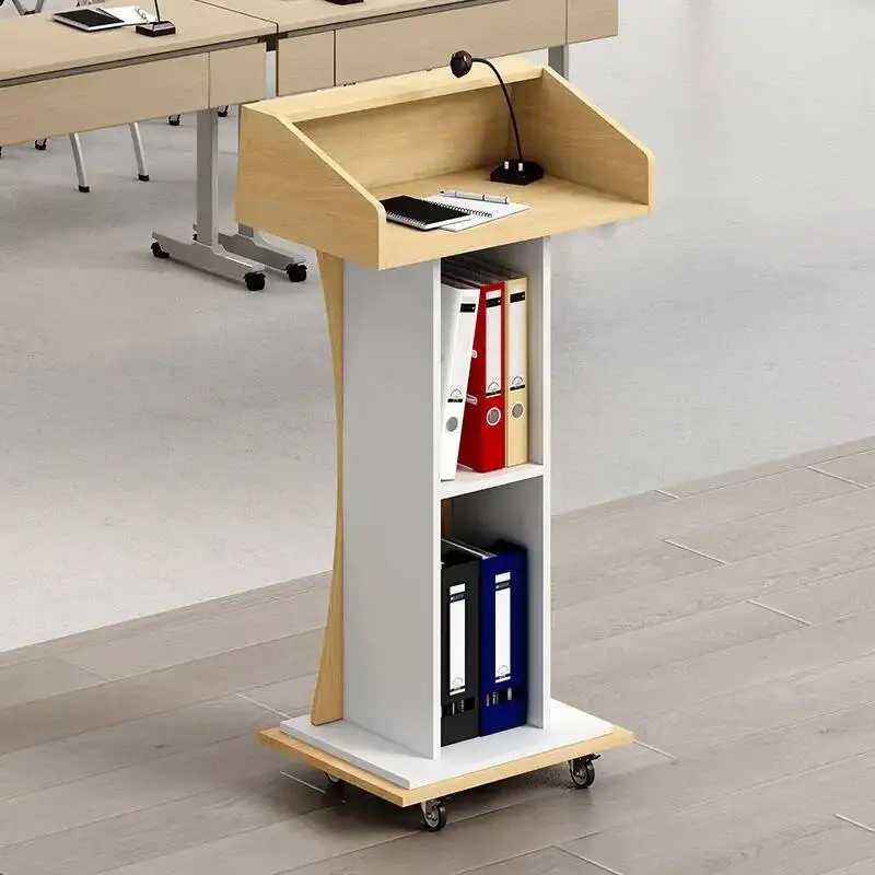 

For Desks Lecture Reception Clinic Stand Meeting Room Wood Speech Stand Training Table Thickened Desktop Office Furniture Luxury