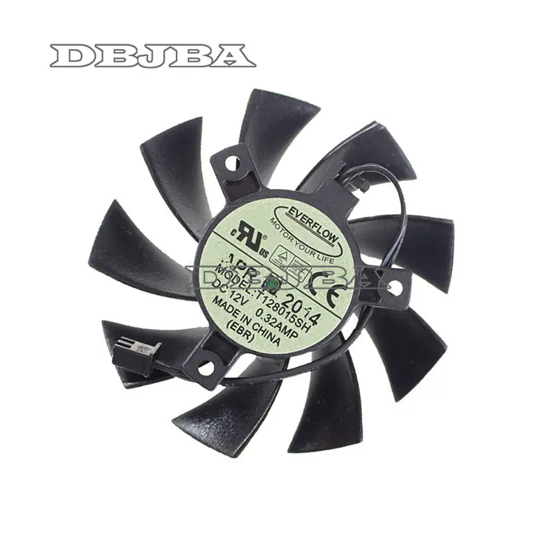 T128015SH 75MM 2PIN DC12V 0.32A Fan For EVGA GTX 650 650Ti GTS 450 Graphics Card Fan