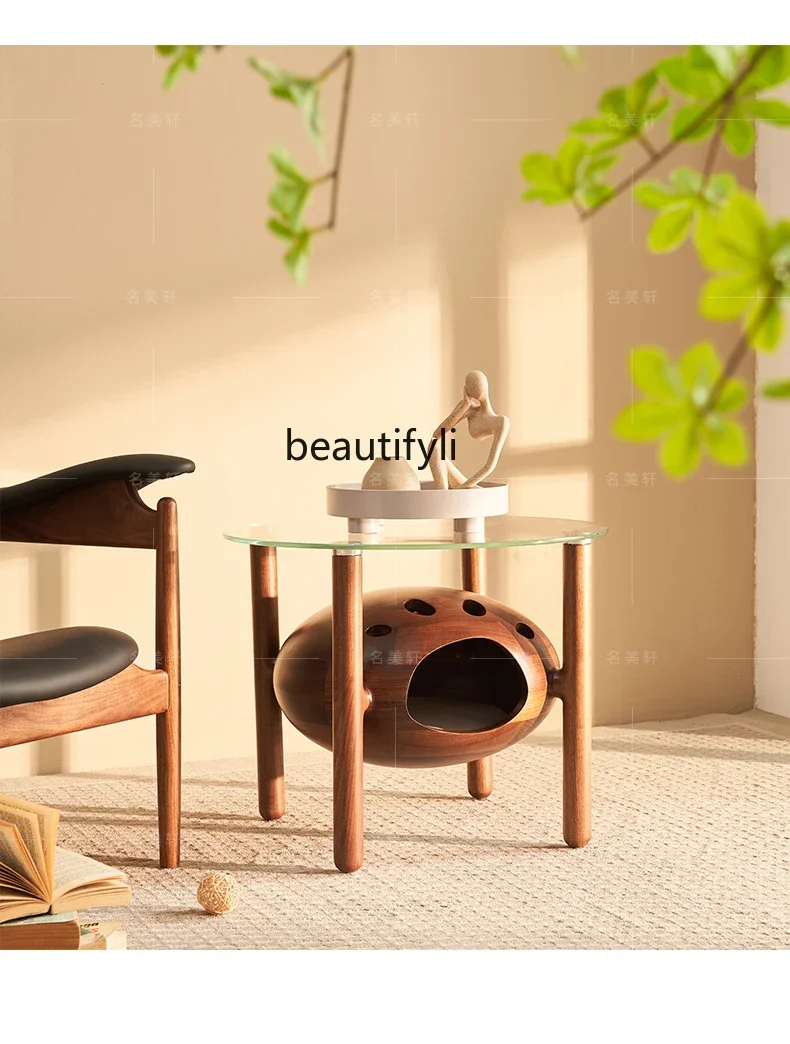 

Pet Furniture North American Ash Wood Tea Table Cat Nest Integrated Solid Wood Household Side Table