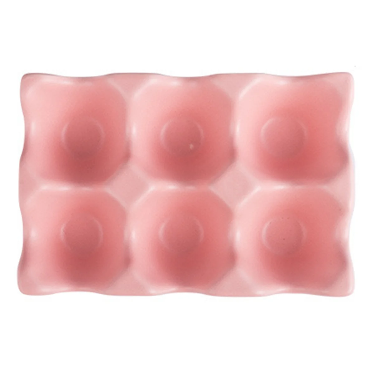 Kitchen Supplies Egg Tray Egg Rack Household Ceramic Tableware Supplies Egg Tray Egg Tray Pink