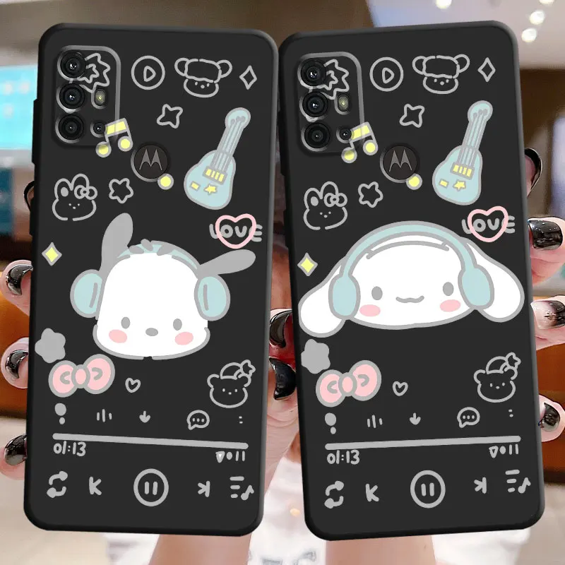 Sanrio Kuromi Case for Motorola Moto G9 Plus Play Power G200 Edge 20 Pro Lite 30 40 Pro 30 Neo One Fusion Plus Soft