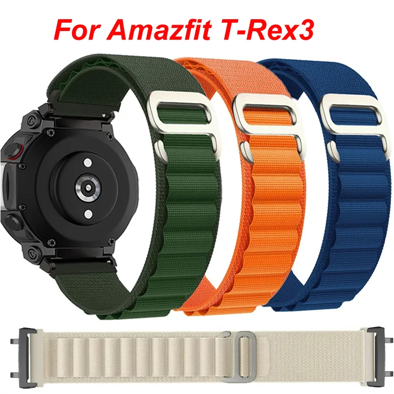 جبال الألب حلقة حزام ل Huami Amazfit T-REX 3 سوار ساعة ذكية سوار رياضي ل Amazfit T-Rex 3 النايلون لينة كوريا معصمه