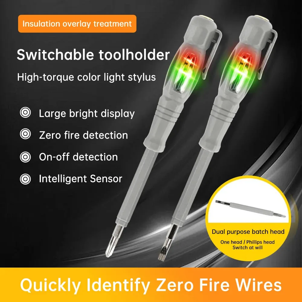 Multi Magnetische Schroevendraaier Handheld Voltage Tester Pen AC24-250V Nul Lijn Inductie Detectie Elektricien Schroevendraaiers Handtool