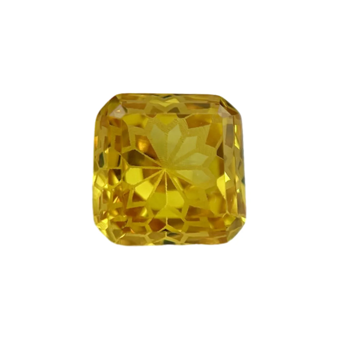 Octangle Princee Flowers Cut Loose CZ Gems Yellow Cubic Zirconia Stone For DIY Jewelry