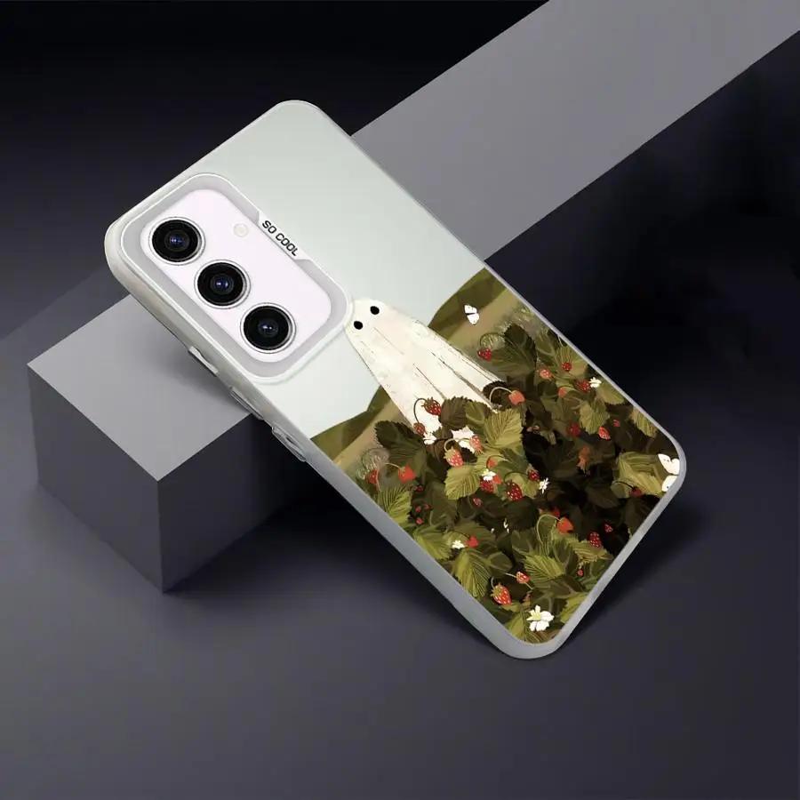 Strawberry Field Art Soft Cover Case for Samsung Galaxy A73 A52 A55 A35 A71 A72 A53 A26 A36 A51 A56 A54