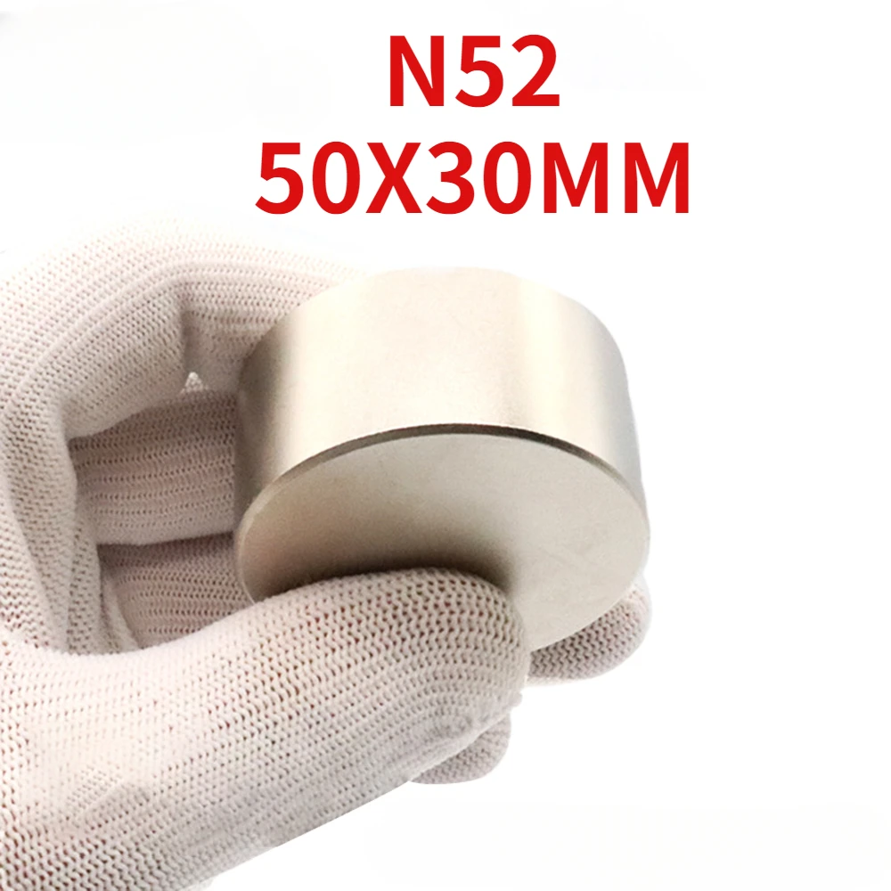 1PC N52 Stronge Magnet 50x30 Round Neodymium Magnet Powerful Magnetic Rare Earth Permanent Imanes de Neodimio aimant