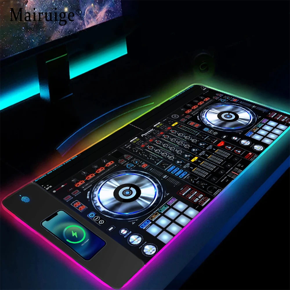 Wireless Charging Mouse Mats Pioneer DJ Controller Mixers Surface for The Mouse Gamer Accessories Pad on The Table Desk Setup