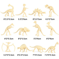 New 12pcs Dinosaur Toys Fossil Skeleton Simulation Model Set Mini Action Figure Educational Creative Collection Toy For Children
