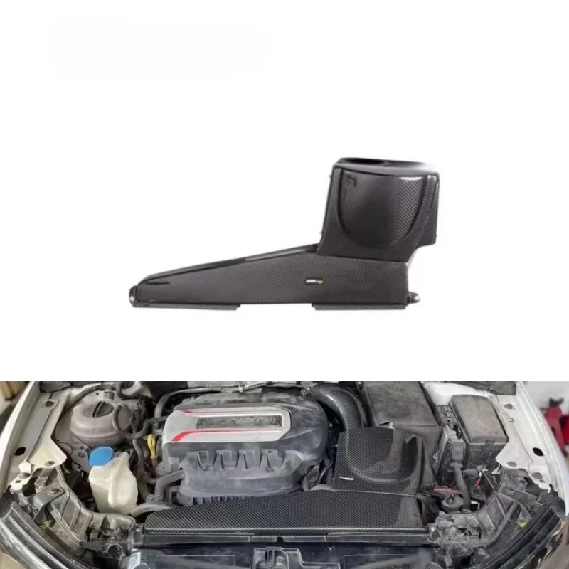 Dry Carbon Fiber Cold Air Intake System 3K Twill Weave Car Engine Carbon Fiber Induction System for A3 S3 EA888 1.8T 2.0T