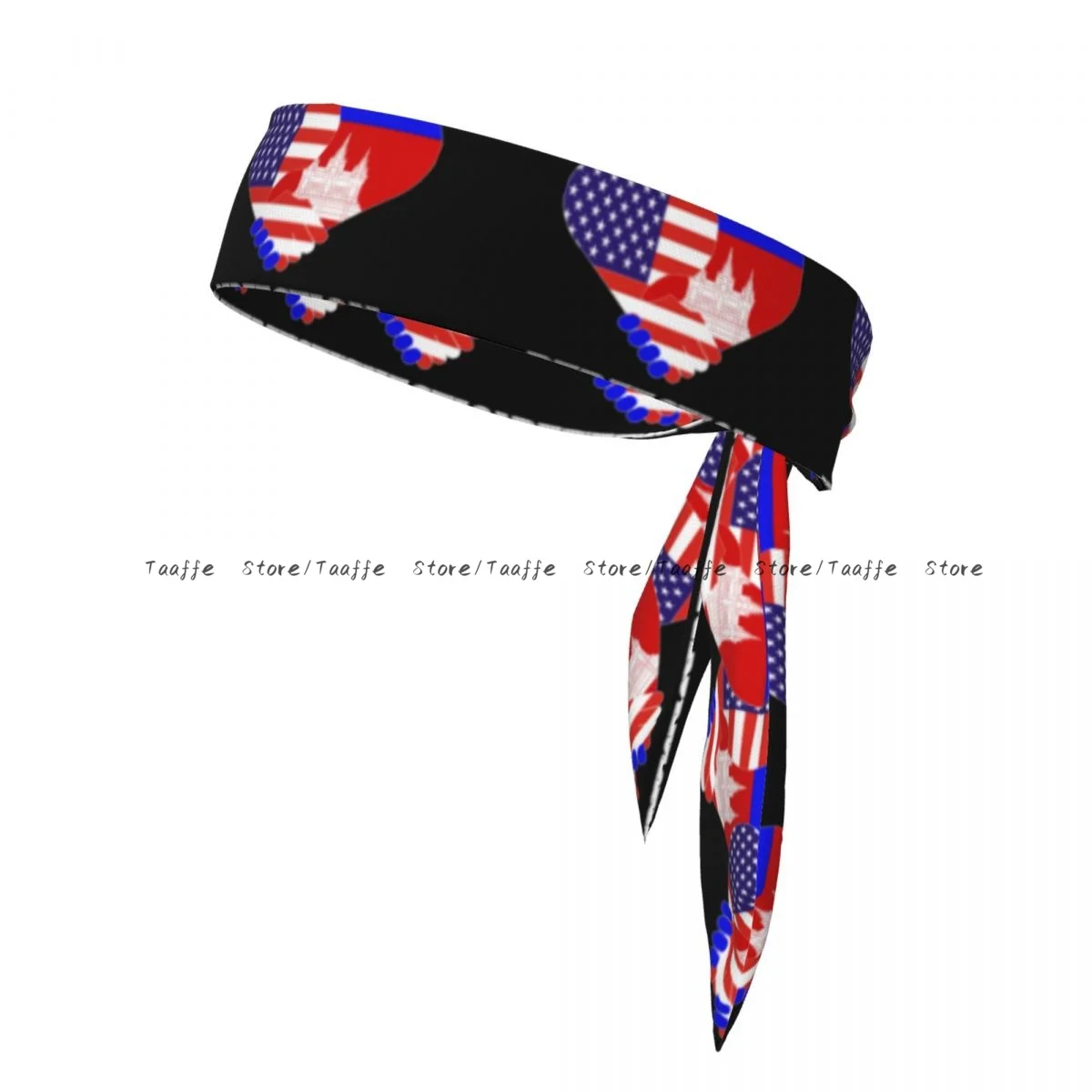 Tie Headbands America And Cambodian Flag Sports Head Band Athletic Sweatband Bandana Sweat Wicking