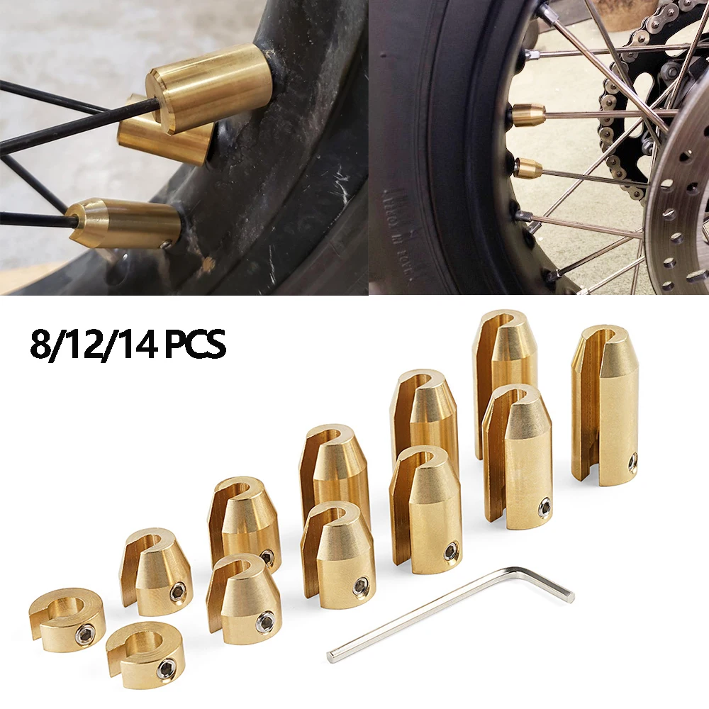 

8/12/14 PCS Motorcycle Brass Wheel Spoke Balance Weights Refill Kits For Harley KTM BMW Suzuki Honda Yamaha Suzuki Super Moto