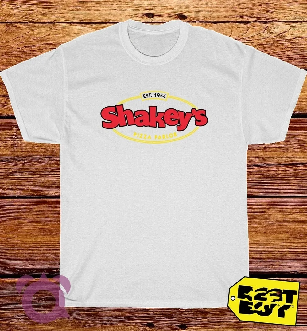 

2025 Summr New T-shirt Shakey's Logo Men's American Funny T-shirt Printed Cotton Round Neck T-shirt for Men and Women