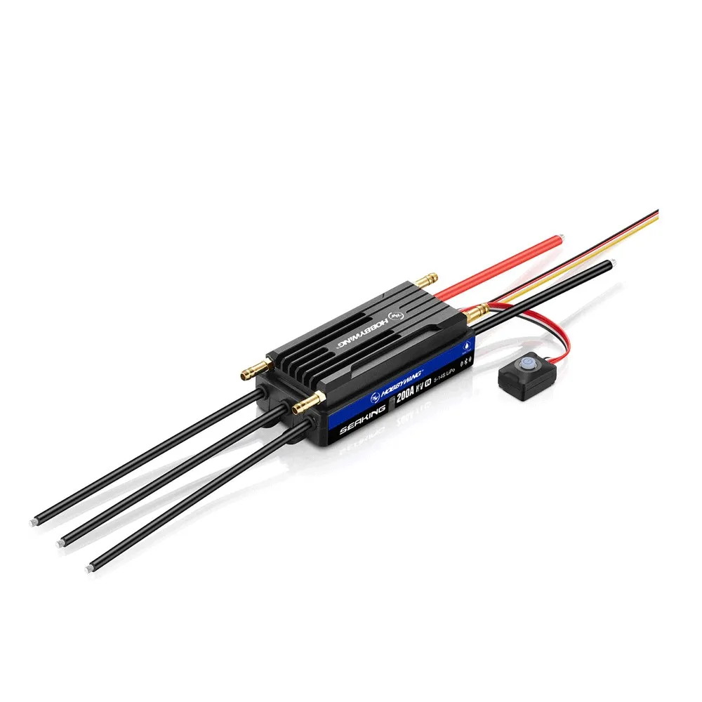 Hobbywing Seaking 300A/200A V4 Wasserdichter bürstenloser Regler 14S Hochspannungs-/Hochleistungs-Dual-Programmiermethode für RC-Schiffsboote