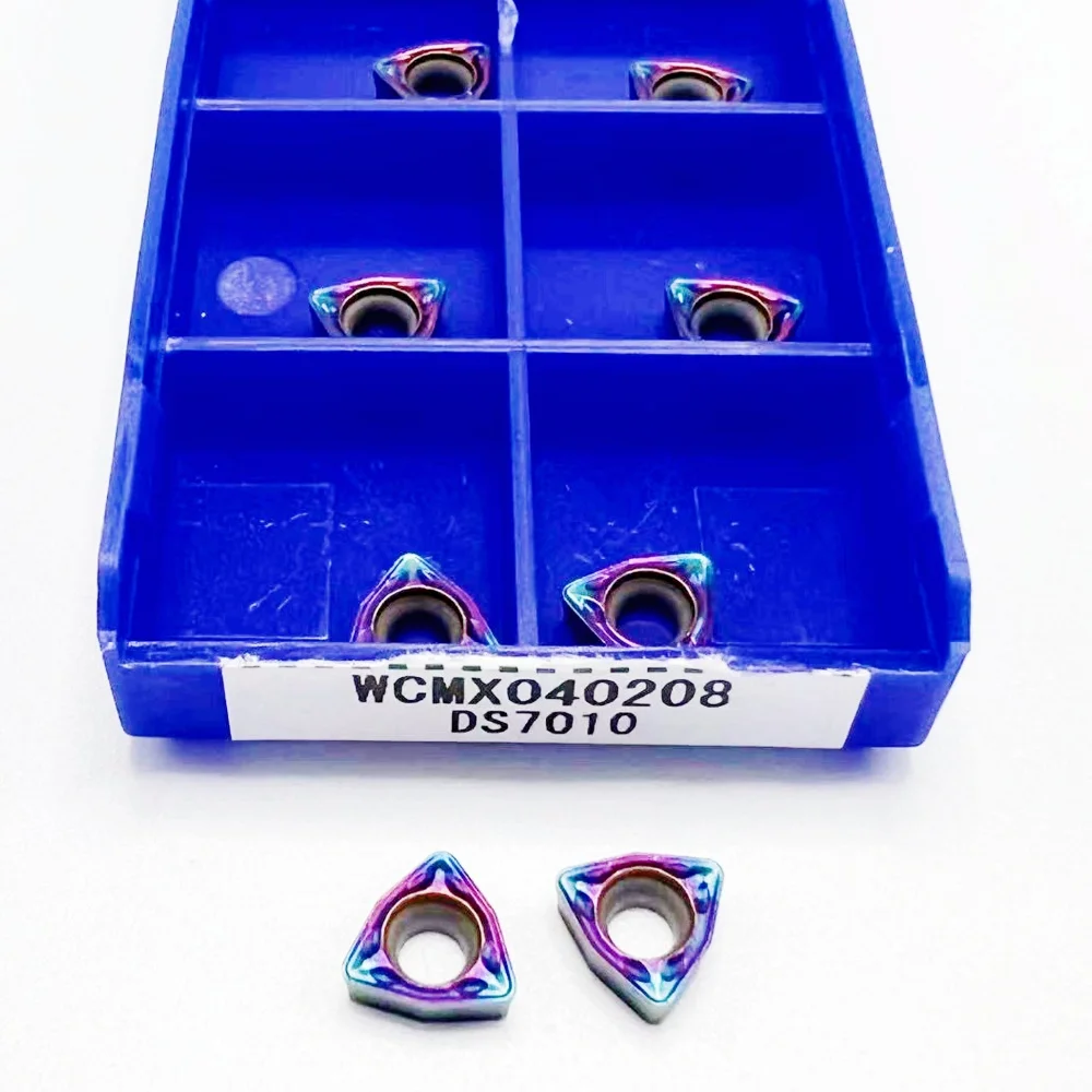 WCMX040208 DS7010 Carbide Grooving Inserts CNC Lathe Tools U-Type  WCMX Indexable Blade for Steel High Hardness Cutting ﻿