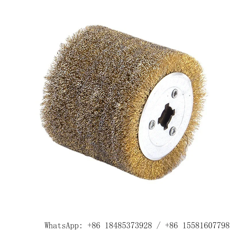 Brass Plated Steel Wire Wheel Polishing Wheel Derusting & Drawing Tool Metal Finishing Accessory for Electric Grinding Equipment