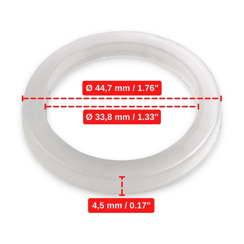 Set Guarnizioni Silicone Per Scarico Lavello E Vasca, Anelli Di Tenuta Dimensioni Assortite Per Cucina E Bagno (35-43.5 Mm)