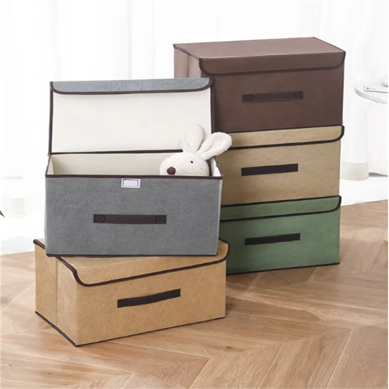 Household dust-proof storage box, fabric non-woven storage box, foldable debris sorting box, toy clothing storage box