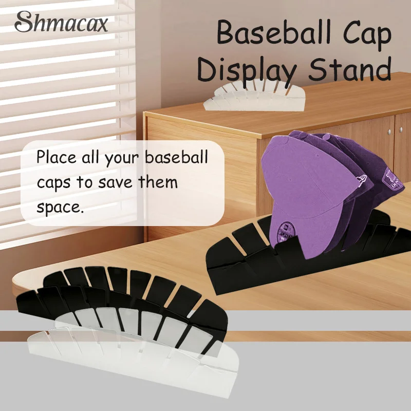 7-Holes Baseball Cap Display Rack Durable Clear Acrylic Hat Holder For Home Closet Storage Organization Decoration