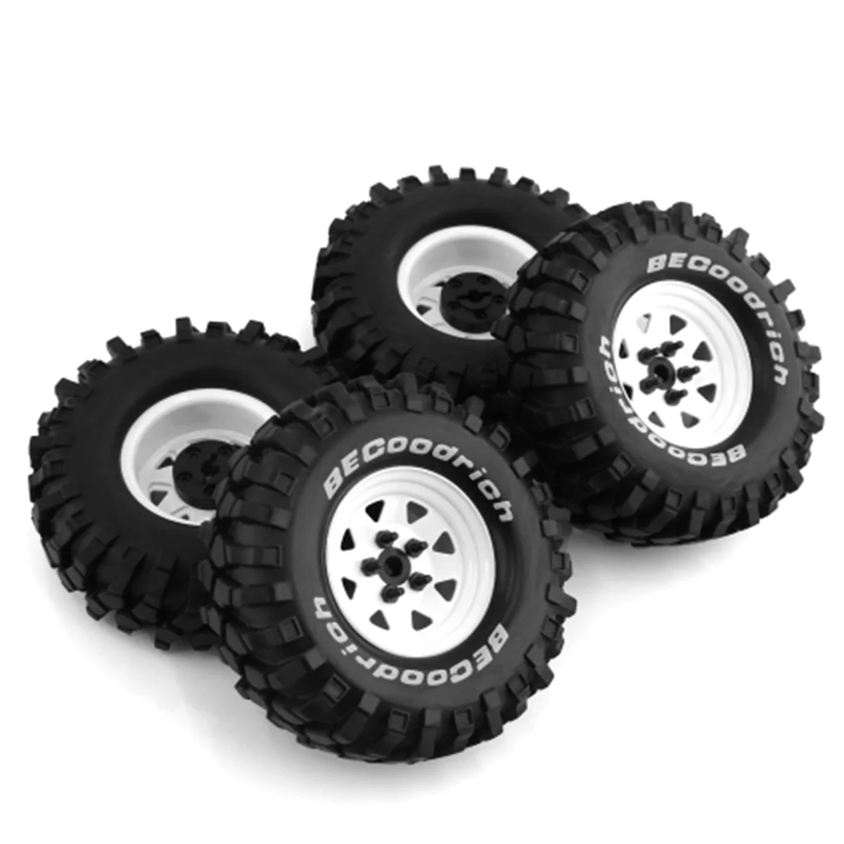 

4Pcs Metal 110mm Beadlock Deep Dish Wheel Tire Set for /10 Short Course Truck ARRMA SENTON 550 MEGA XLH Traxxas Slash, A