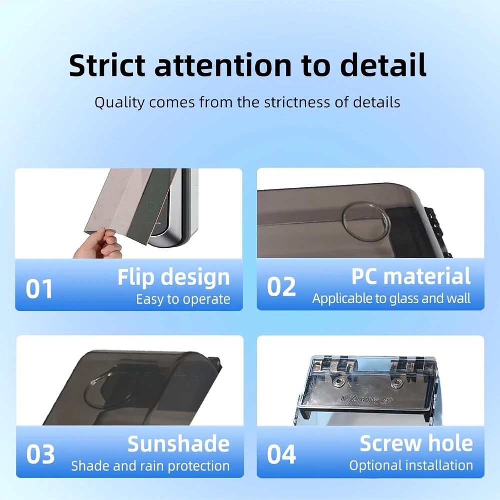 

YWDZ-Наружный всепогодный чехол для кодового замка гаражных ворот, с защитой от солнца и дождя, для замков с отпечатком пальца