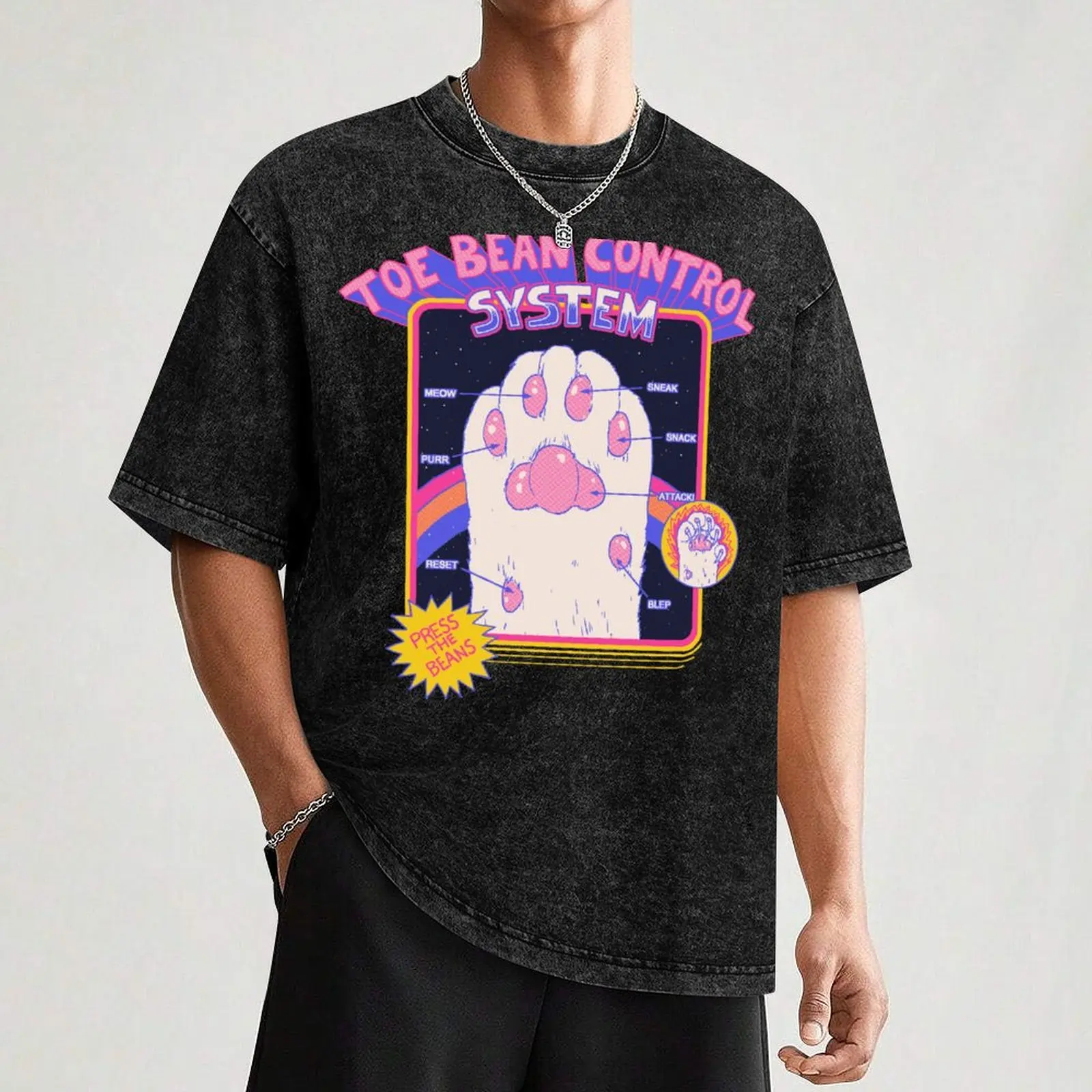 Toe Bean Control System T-Shirt Daily Wear Plain Short Sleeve Shirt