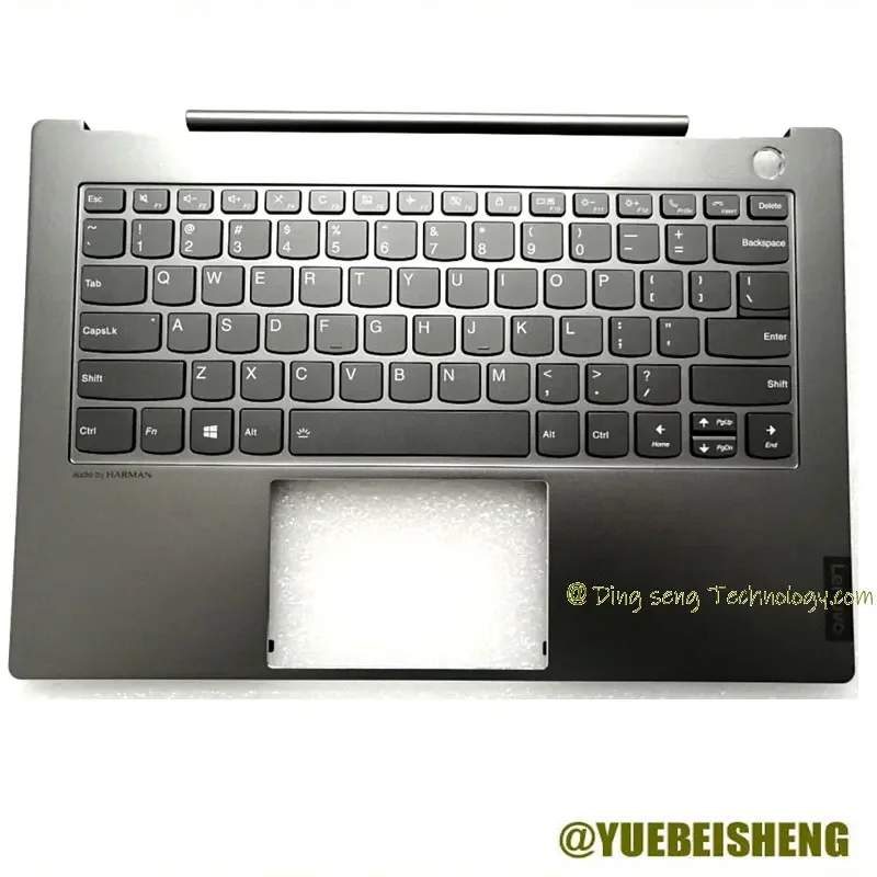 

YUEBEISHENG NEW For Lenovo Thinkpad S540-14 WEI6 PRO-14IWL palmrest US keyboard upper cover case,Gray