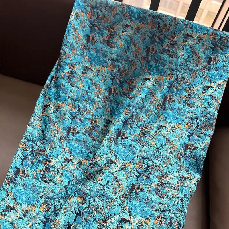 قماش جاكار منسوج معدني بنمط جرافيتي لتصميم الملابس الإبداعية وخلفيات صور عصرية من شيونغسام #5