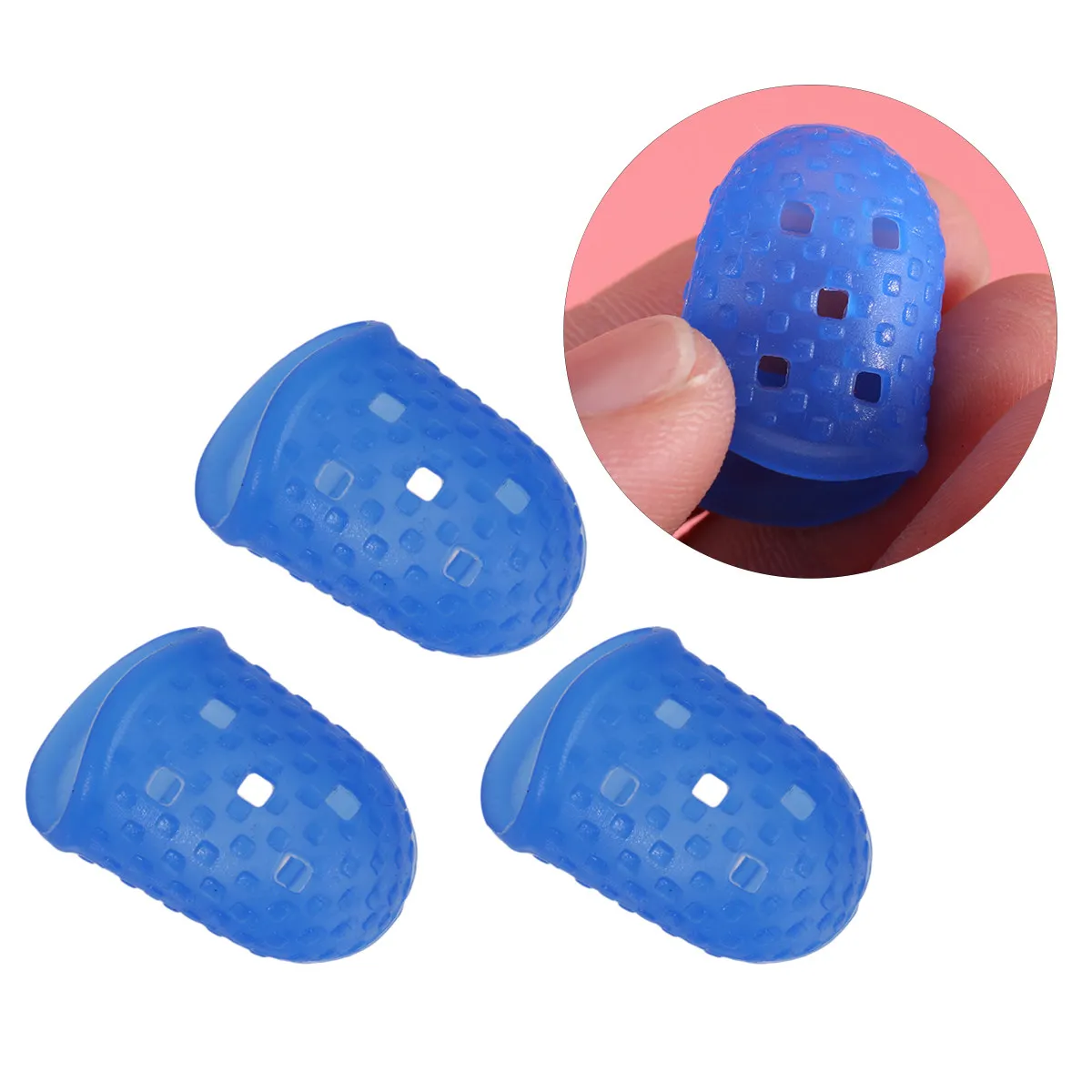 

3Pcs Non-Slip Fingertip Protector Flexible Finger Tips Protection Anti-Scalding for Counting Collating Sorting Guitar Players