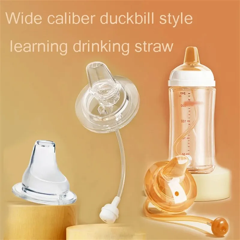 

Universal Baby Bottle Straw Replacement Wide Mouth Caliber Silicone Feeding Accessories Newborn Infant Standard Caliber Silicone