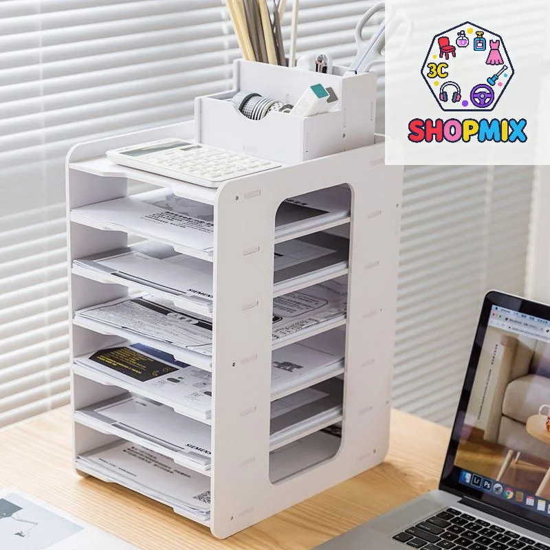 A4 Paper Desktop Storage Rack Document Drawer Organizer Multilayer Space-Saving Storage For Desk Office Stationery Organizer