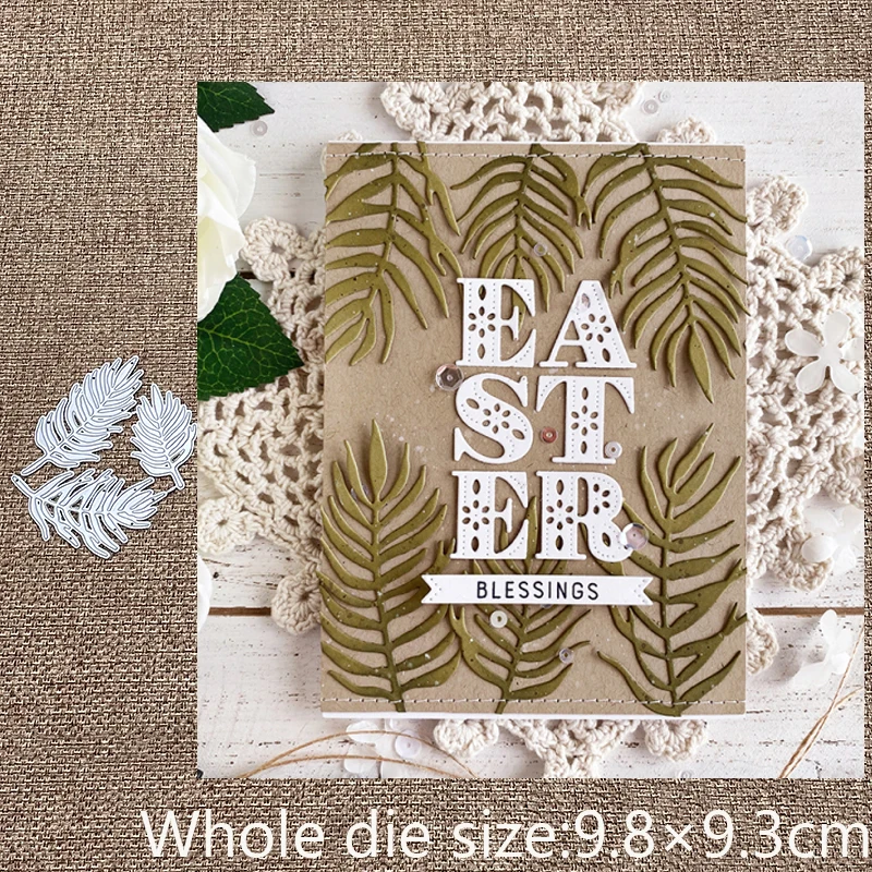 

Новый дизайн, металлический трафарет для рукоделия, пресс-формы, 3 шт., листья для украшения, высечки для альбома, бумаги, тиснения