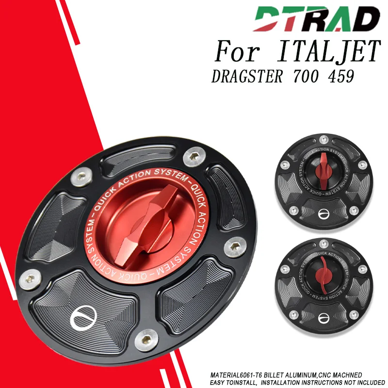 For ITALJET DRAGSTER 700 459 2026- New Motorcycle Locking Quick Release Fuel Tank Cap Keyless Oil Filler Cover Accessories