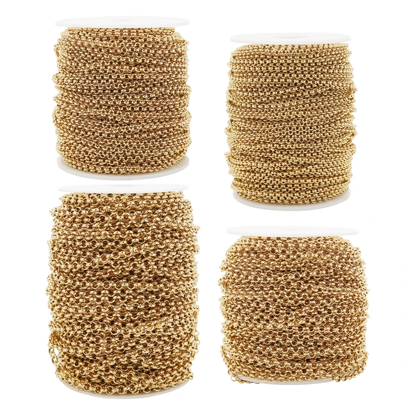 2 Meter Edelstahl BL O-Stil Gliederkette für DIY-Schmuckherstellung, Armbänder, Anhänger und Halsketten-Zubehör – Detail 4