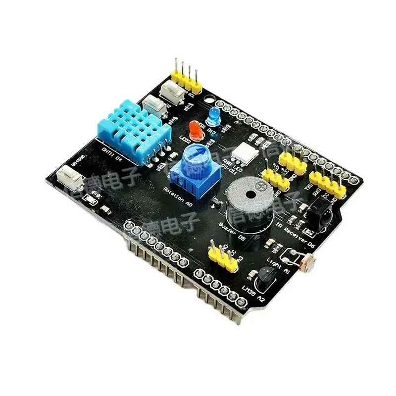 9-in-1 multifunctional expansion board/DHT11 temperature and humidity/LM35 temperature/buzzer compatible with UNO