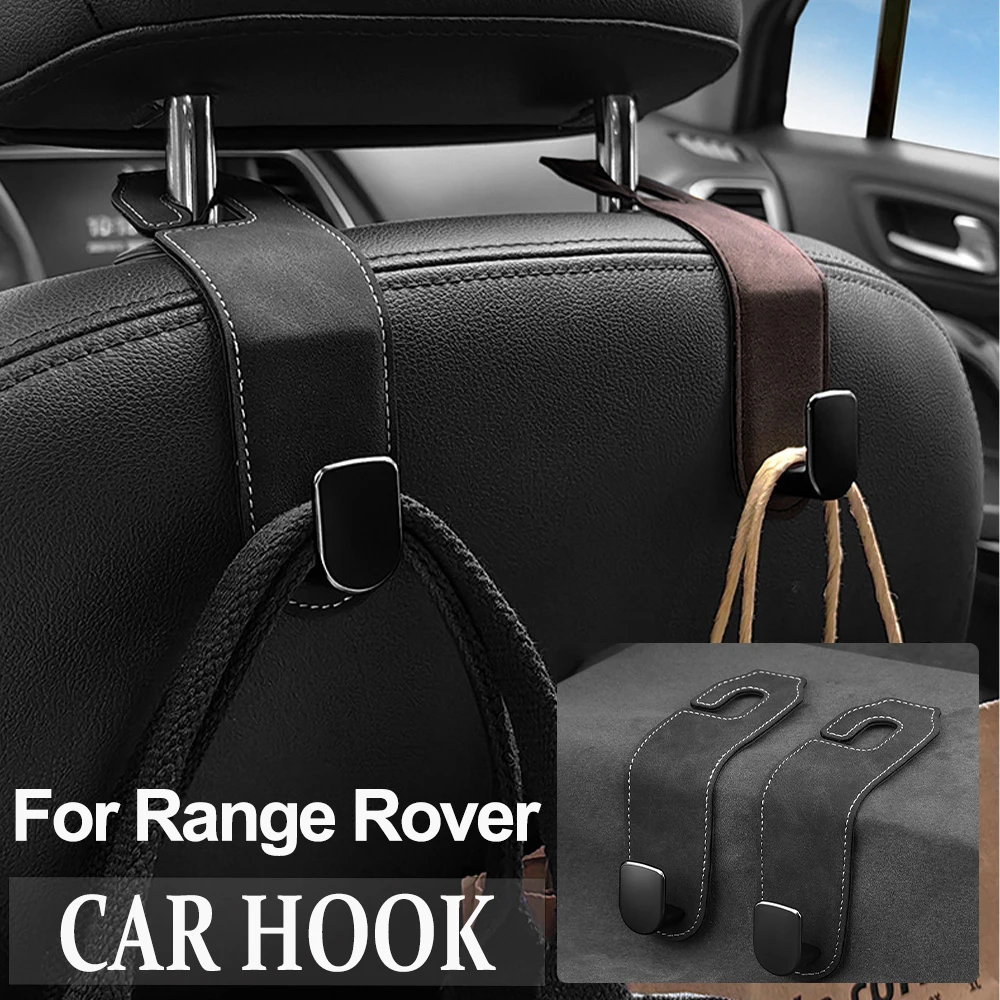 

2024 Car Seat Headrest Hook For Range Rover Freelander Evoque Range Rover sport Velar Defender Discov Suede Car Storage Holder