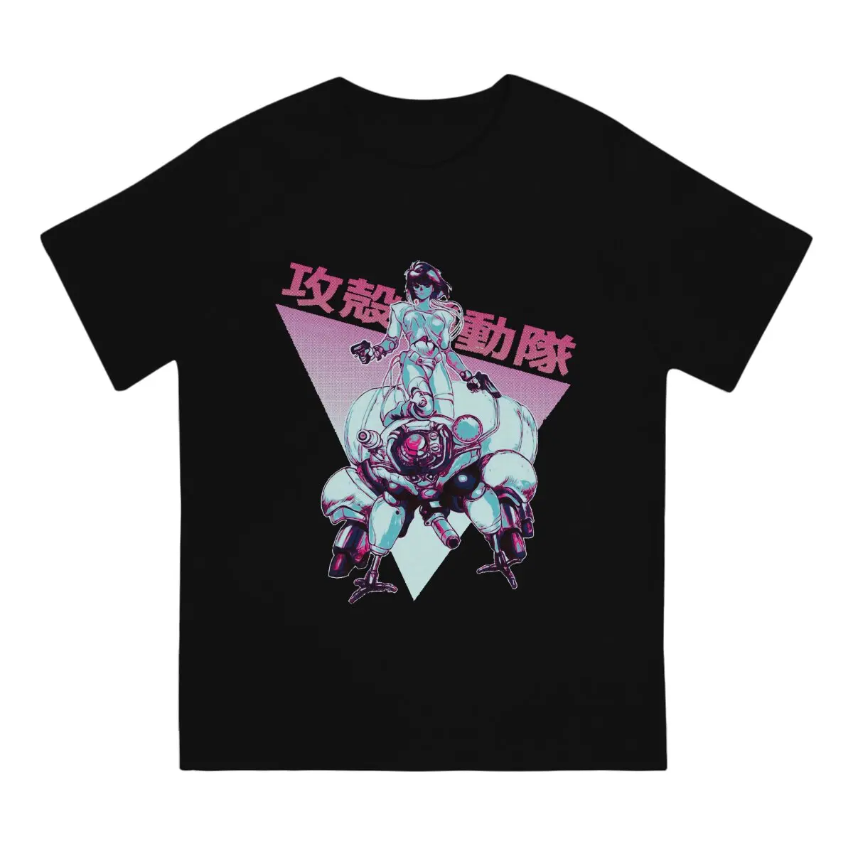 Ghost in the Shell Motoko Kusanagi Color B T Shirt Goth Men Polyester Tees Summer Clothing Harajuku O-Neck TShirt