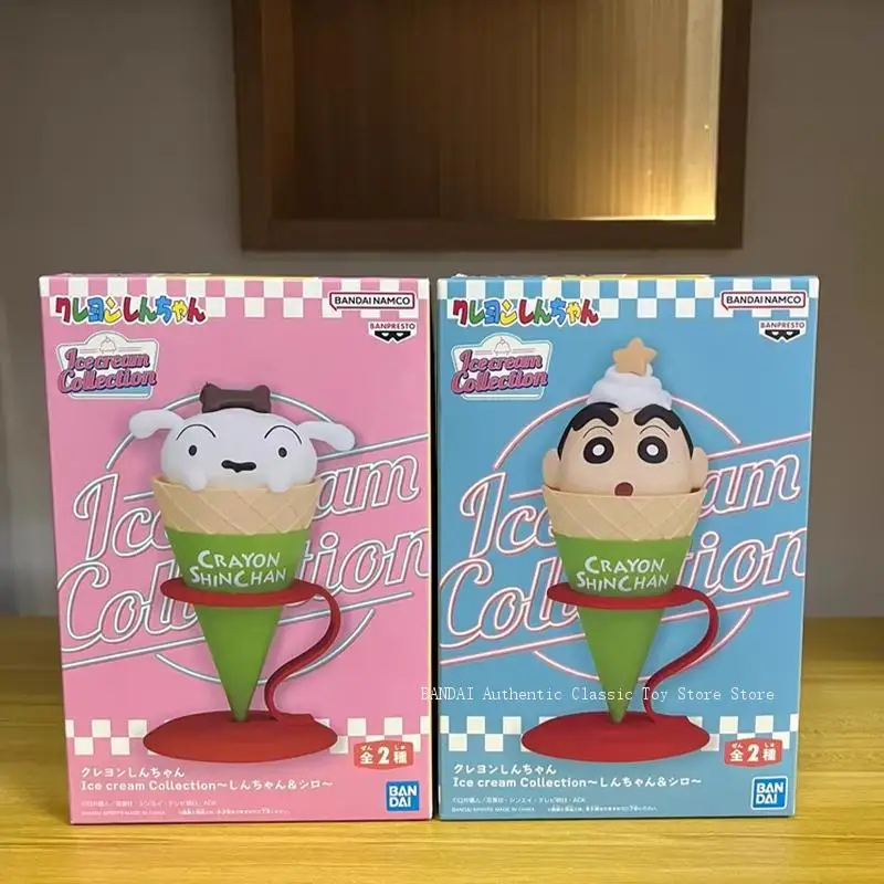 Bandai Banpresto Crayon Shinchan Nohara Shinnosuke Shiro Anime Action Figures Model Chibi Figure Collect 12Cm