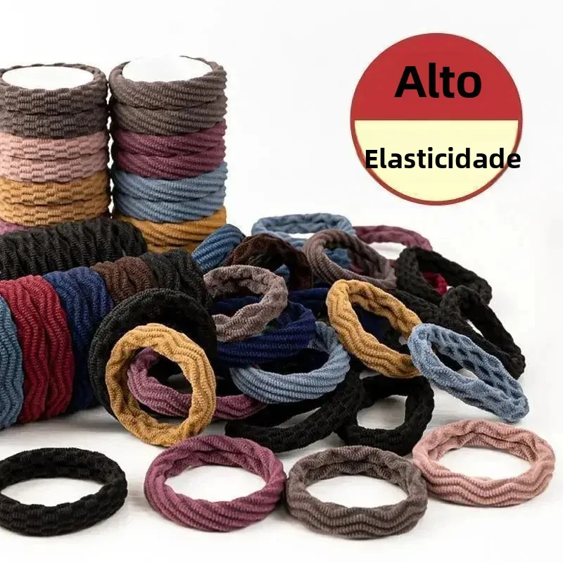 20 Peças de Elásticos de Cabelo Simples e Básicos para Mulheres e Meninas, Scrunchies, Prendedores de Rabo de Cavalo, Faixas de Cabelo de Borracha, Acessórios de Cabelo da Moda