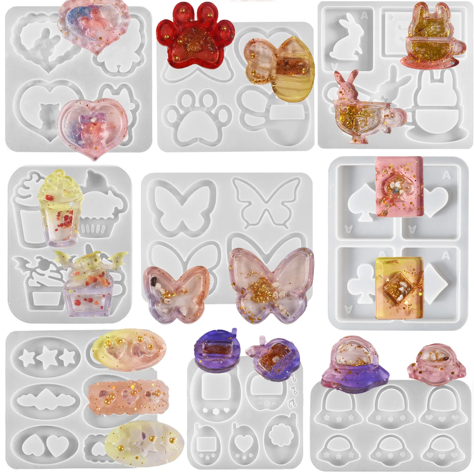 Silicone Earring Mold Earring Resin Mold Jewelry Making for Craft DIY Clothing Accessories DIY Supplies DIY Jewelry Making
