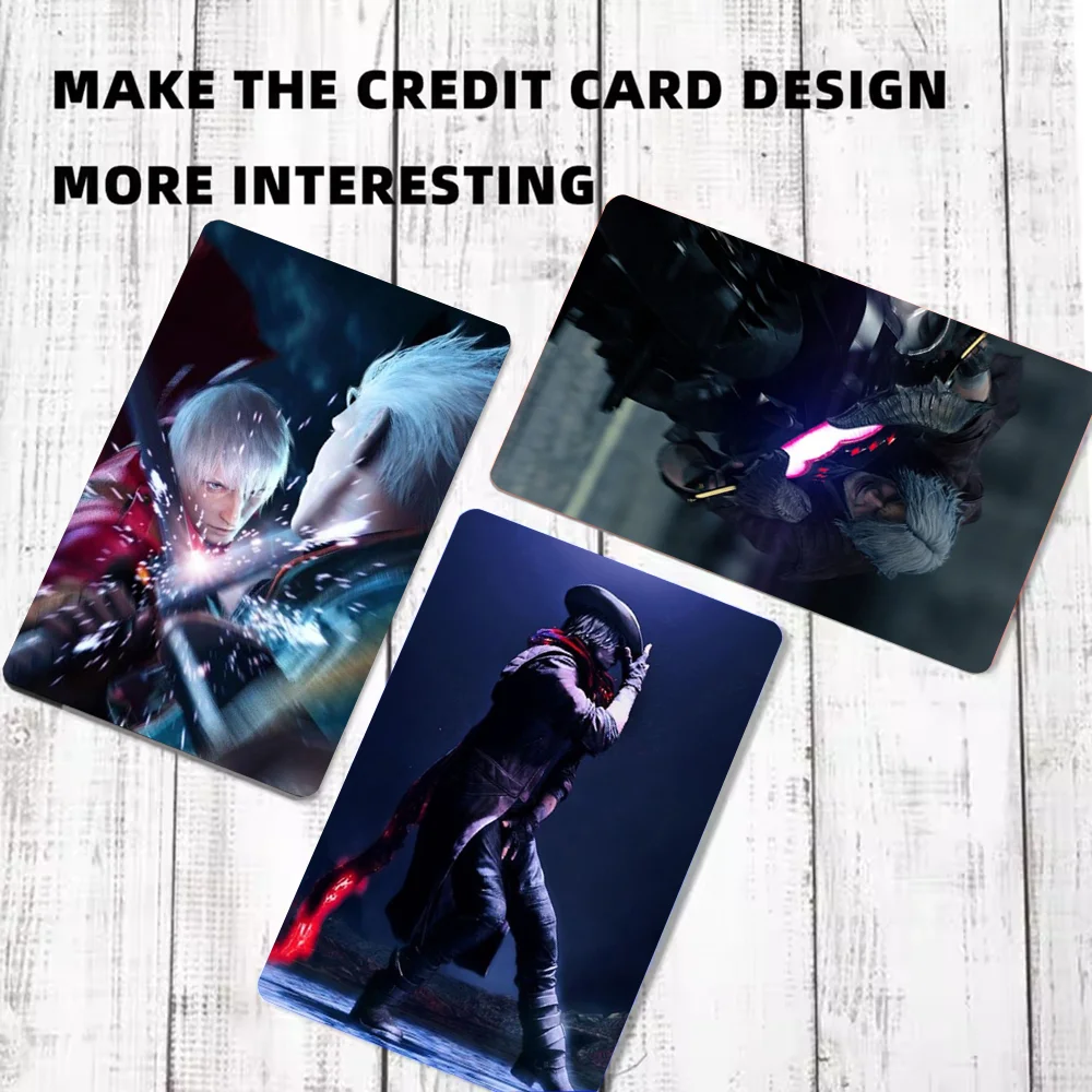 

D-DMC Dante Vergil Card Skin Credit Card Visa Debit Bank Charge Card Bus Metro Waterproof Sticker Decal Decoration