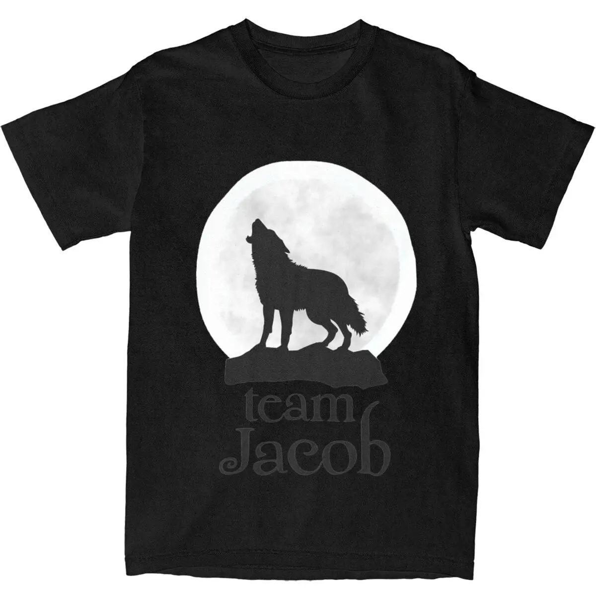 Team Jacob T-Shirt Summer wolf Vintage T-Shirts 100% Cotton Trending Tee Shirt For Male Short Sleeve Casual Tops