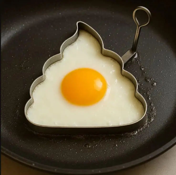 

Hot selling creative and interesting middle finger and poop fried egg mold funny novel fried egg mold