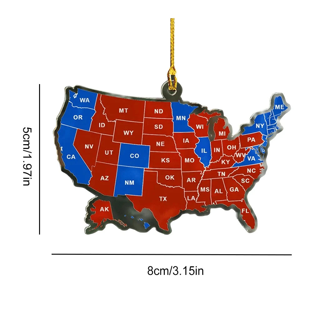 2024 نتائج الانتخابات خريطة خريطة الانتخابات زخرفة عيد الميلاد الرئيس فوز مرة أخرى زخرفة الانتخابات زينة شجرة عيد الميلاد #4