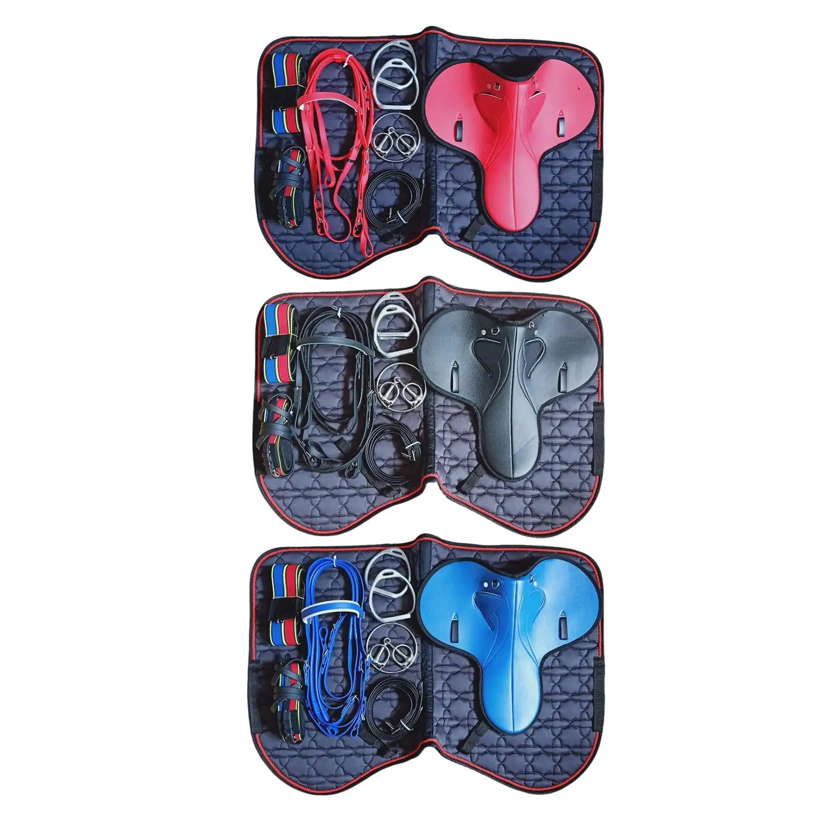 Horse Saddle Starter Kit Horse Saddle Tack Set Chest Strap Gift Set Sweat Pad Horse Riding Gear Stirrup Strap Horse Harnesses