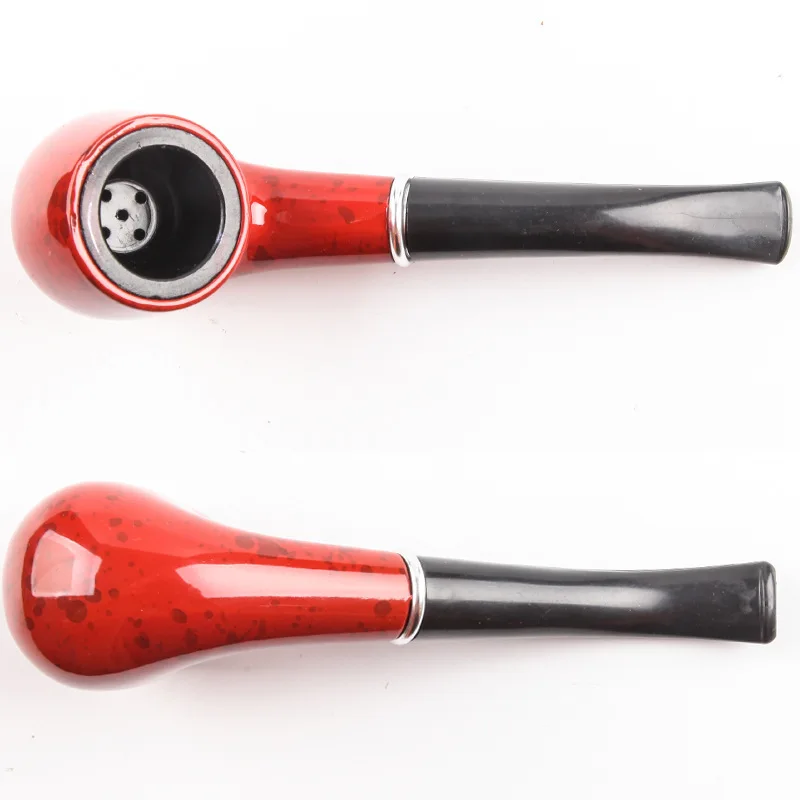 1pc,Dry Smoke Tobacco Pipe,Tobacco Pipe With Filter Core,Curved Circulation Filter,Iron Pot Tobacco Pipe