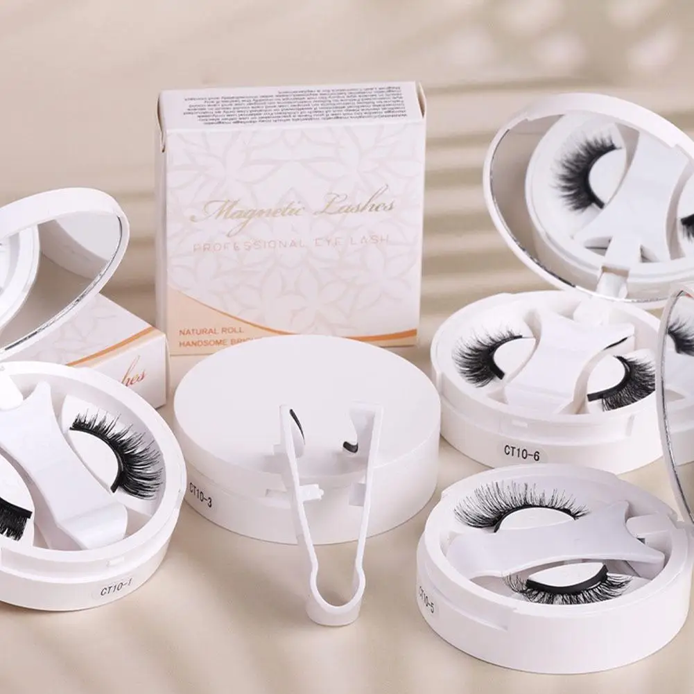 1pcs 3D Dense Magnetic Eyelashes Strong Magnet No Glue False Eyelash Set Reusable Multipack False Eyelashes Kit Easy Wear Makeup